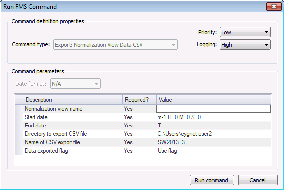 Export: Normalization View Data CSV